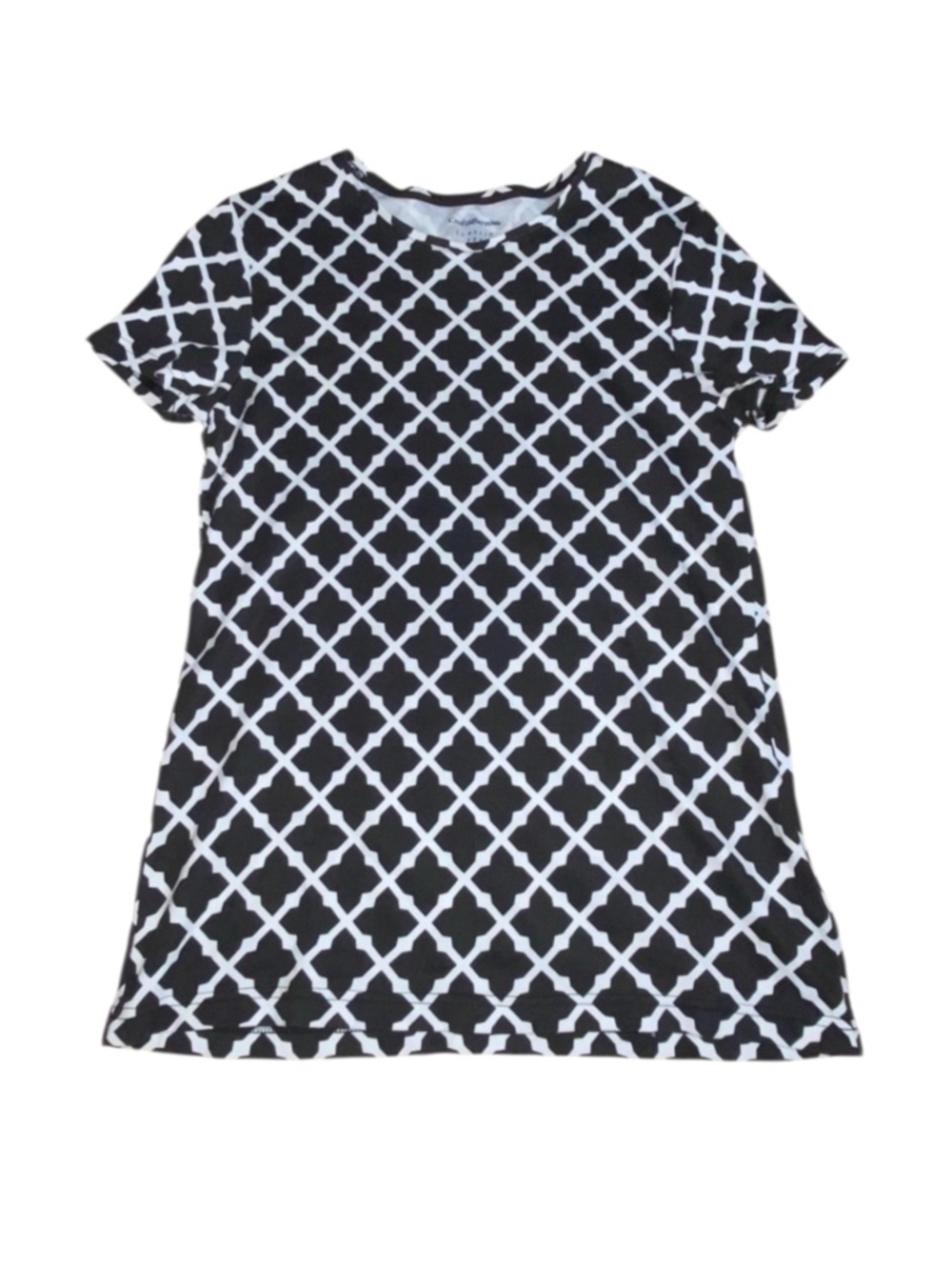 Croft & Barrow Classic Tee Black White Print Shirt - women’s Small